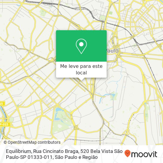 Equilibrium, Rua Cincinato Braga, 520 Bela Vista São Paulo-SP 01333-011 mapa