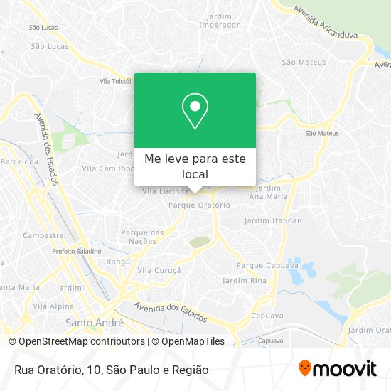 Rua Oratório, 10 mapa