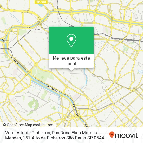 Verdi Alto de Pinheiros, Rua Dona Elisa Moraes Mendes, 157 Alto de Pinheiros São Paulo-SP 05449-000 mapa