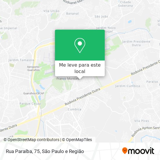Rua Paraíba, 75 mapa