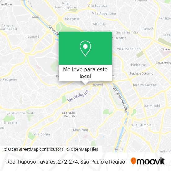 Rod. Raposo Tavares, 272-274 mapa