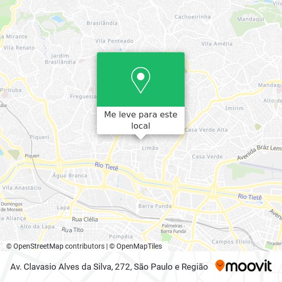 Av. Clavasio Alves da Silva, 272 mapa