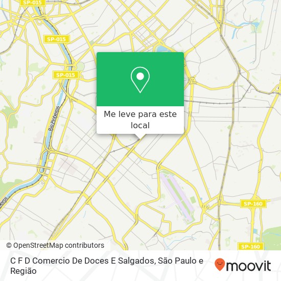 C F D Comercio De Doces E Salgados, Avenida Ibirapuera, 3103 Moema São Paulo-SP 04029-200 mapa