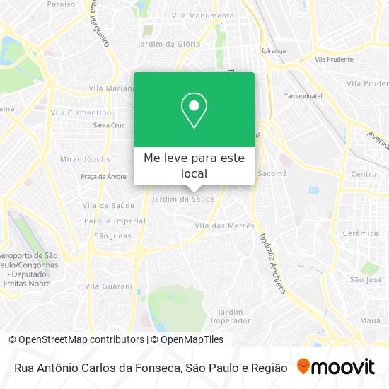 Rua Antônio Carlos da Fonseca mapa