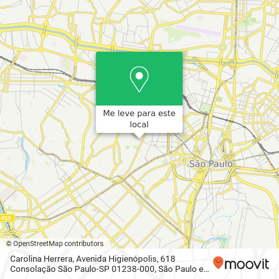 Carolina Herrera, Avenida Higienópolis, 618 Consolação São Paulo-SP 01238-000 mapa