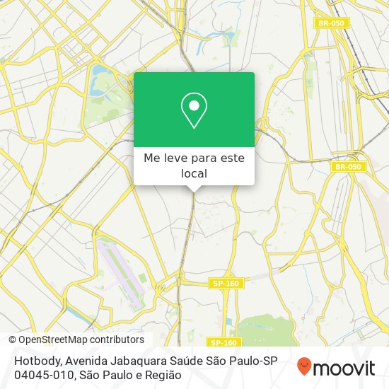 Hotbody, Avenida Jabaquara Saúde São Paulo-SP 04045-010 mapa