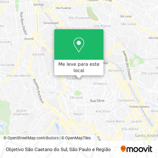 Objetivo São Caetano do Sul mapa