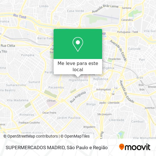 SUPERMERCADOS MADRID mapa