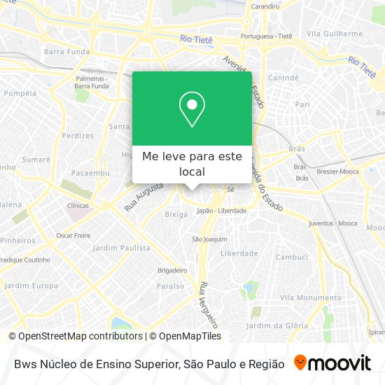 Bws Núcleo de Ensino Superior mapa