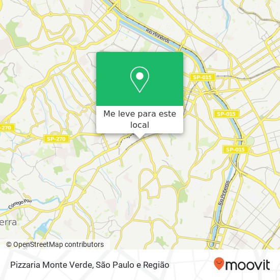 Pizzaria Monte Verde, Avenida Professor Francisco Morato, 2718 Butantã São Paulo-SP 05512-300 mapa
