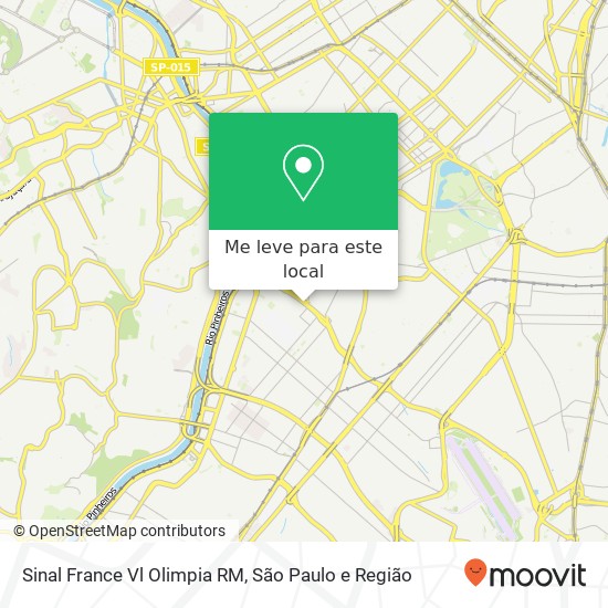 Sinal France Vl Olimpia RM, Avenida Bandeirantes, 1100 Itaim Bibi São Paulo-SP 04553-001 mapa