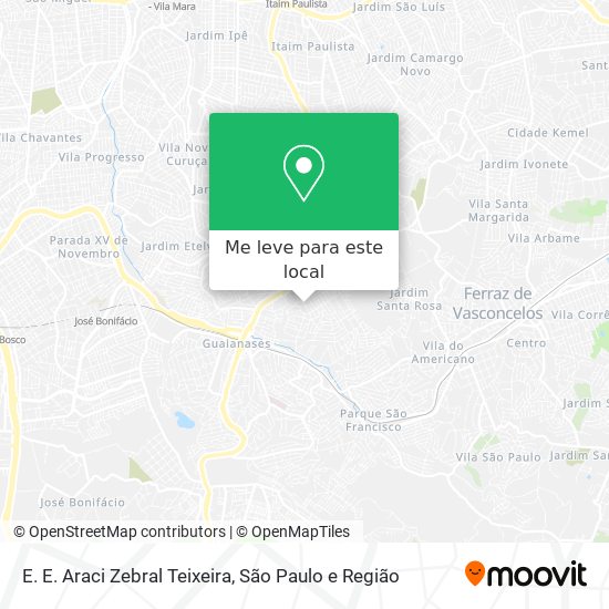 E. E. Araci Zebral Teixeira mapa