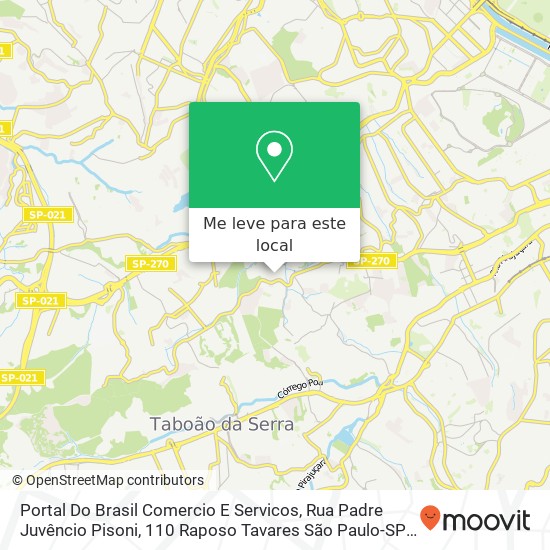 Portal Do Brasil Comercio E Servicos, Rua Padre Juvêncio Pisoni, 110 Raposo Tavares São Paulo-SP 05546-050 mapa