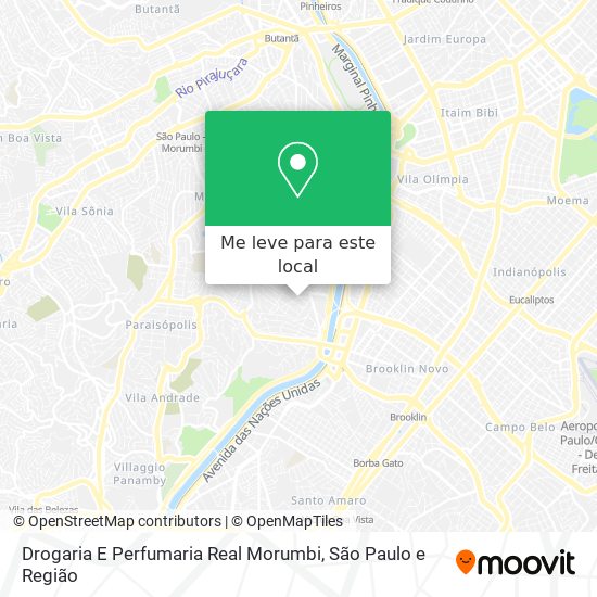 Drogaria E Perfumaria Real Morumbi mapa