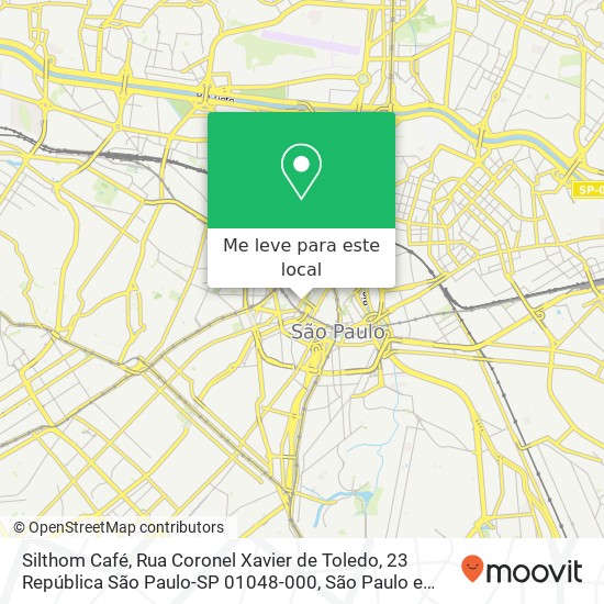 Silthom Café, Rua Coronel Xavier de Toledo, 23 República São Paulo-SP 01048-000 mapa