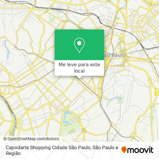 Capodarte Shopping Cidade São Paulo mapa