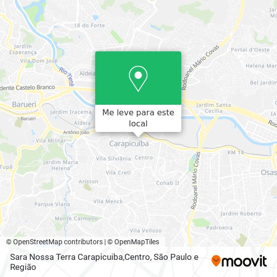 Sara Nossa Terra Carapicuiba,Centro mapa