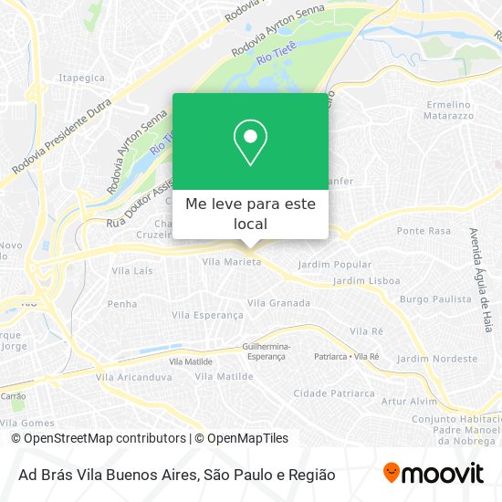 Ad Brás Vila Buenos Aires mapa