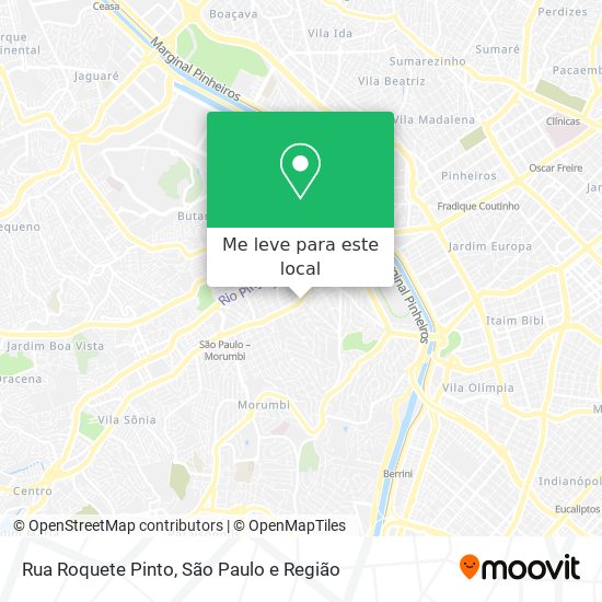 Rua Roquete Pinto mapa