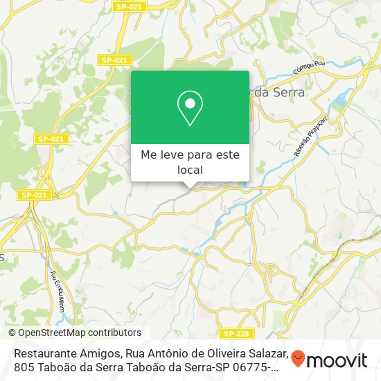 Restaurante Amigos, Rua Antônio de Oliveira Salazar, 805 Taboão da Serra Taboão da Serra-SP 06775-470 mapa