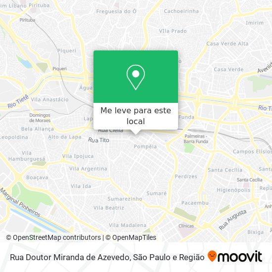 Rua Doutor Miranda de Azevedo mapa