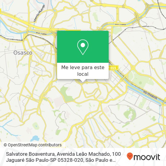 Salvatore Boaventura, Avenida Leão Machado, 100 Jaguaré São Paulo-SP 05328-020 mapa