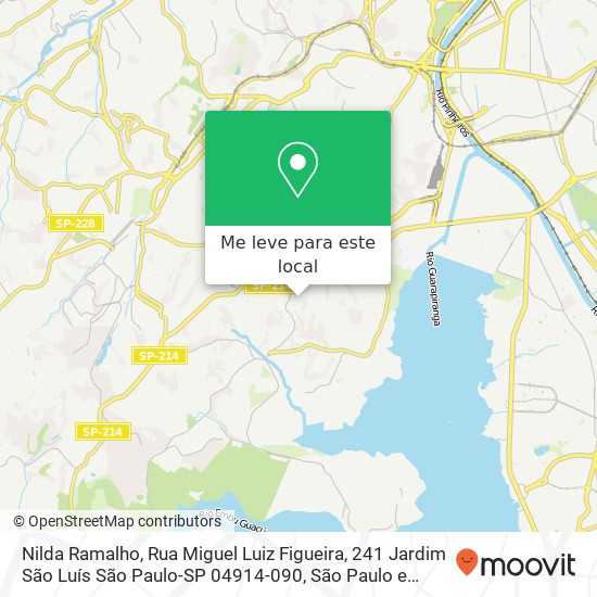 Nilda Ramalho, Rua Miguel Luiz Figueira, 241 Jardim São Luís São Paulo-SP 04914-090 mapa