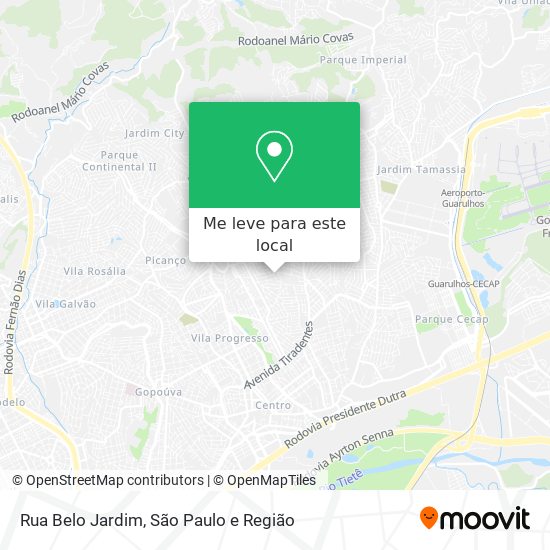 Rua Belo Jardim mapa