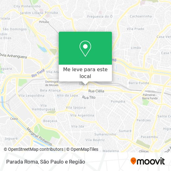Parada Roma mapa
