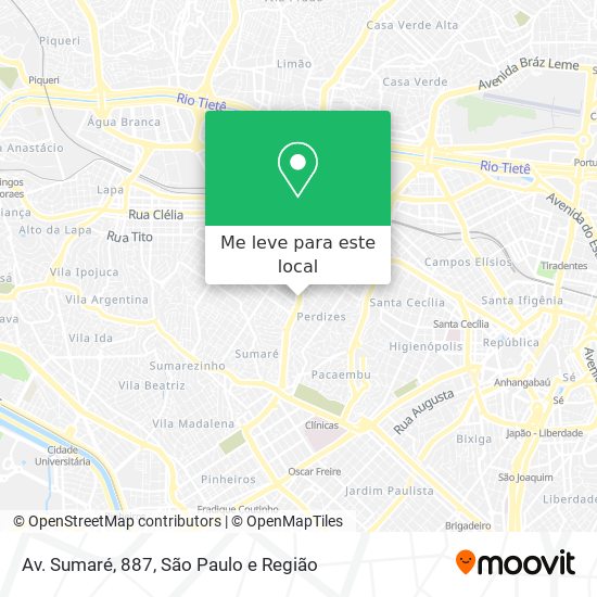 Av. Sumaré, 887 mapa