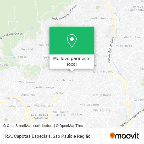 R.A. Capotas Especiais mapa