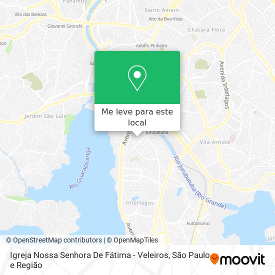 Igreja Nossa Senhora De Fátima - Veleiros mapa