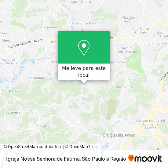 Igreja Nossa Senhora de Fátima mapa