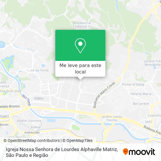 Igreja Nossa Senhora de Lourdes Alphaville Matriz mapa