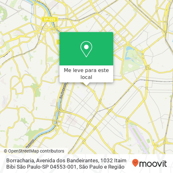 Borracharia, Avenida dos Bandeirantes, 1032 Itaim Bibi São Paulo-SP 04553-001 mapa