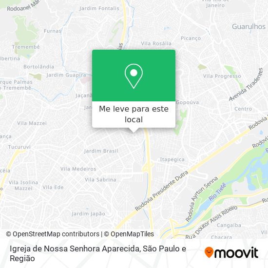 Igreja de Nossa Senhora Aparecida mapa