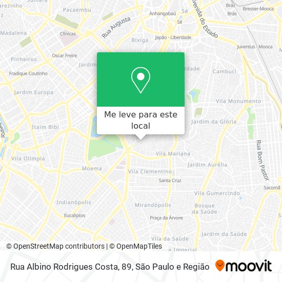 Rua Albino Rodrigues Costa, 89 mapa