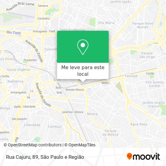 Rua Cajuru, 89 mapa
