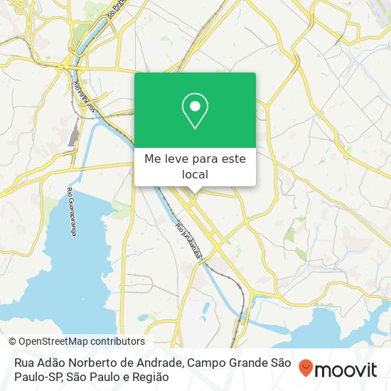 Rua Adão Norberto de Andrade, Campo Grande São Paulo-SP mapa