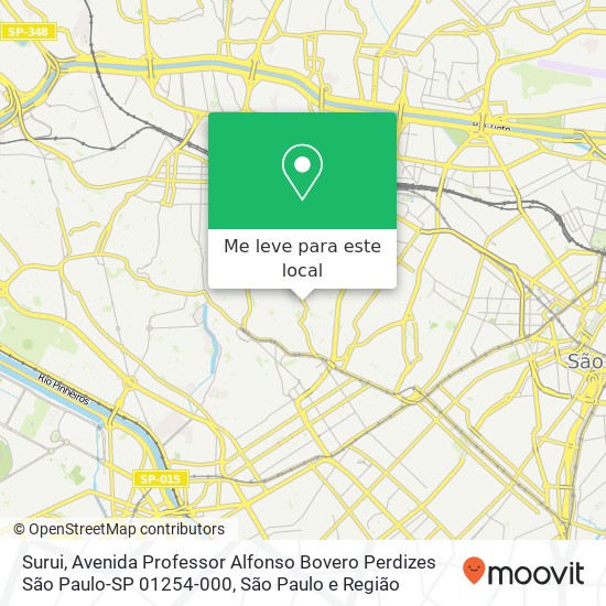 Surui, Avenida Professor Alfonso Bovero Perdizes São Paulo-SP 01254-000 mapa