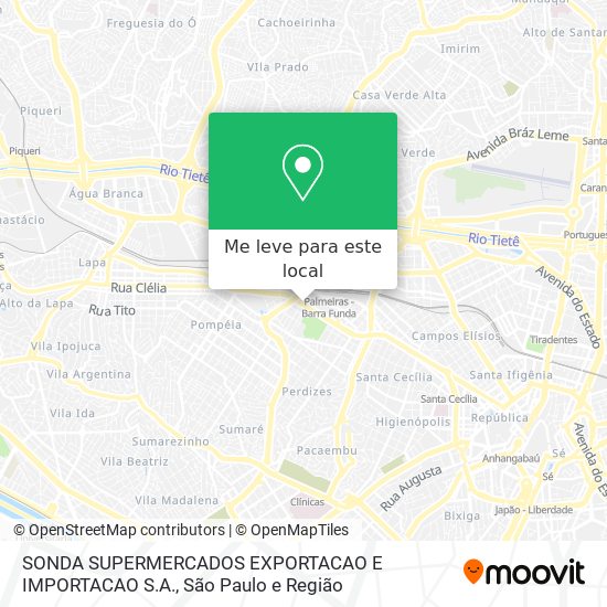 SONDA SUPERMERCADOS EXPORTACAO E IMPORTACAO S.A. mapa