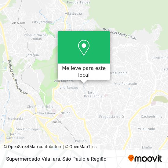 Supermercado Vila Iara mapa