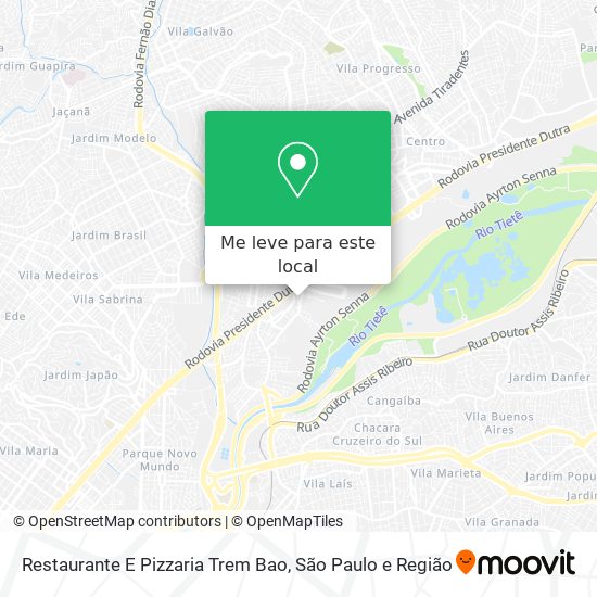 Restaurante E Pizzaria Trem Bao mapa