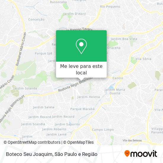 Boteco Seu Joaquim mapa