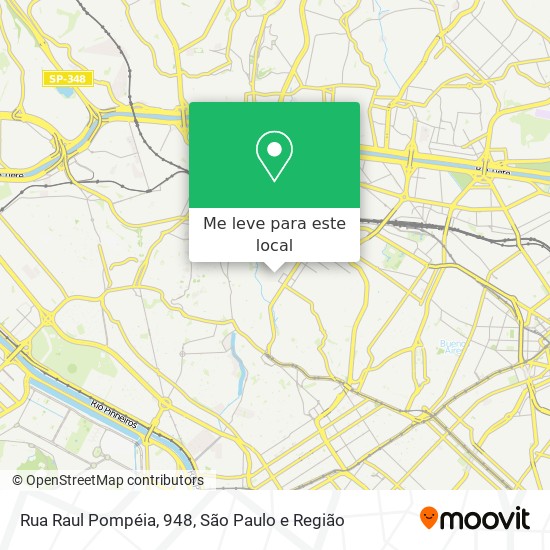 Rua Raul Pompéia, 948 mapa