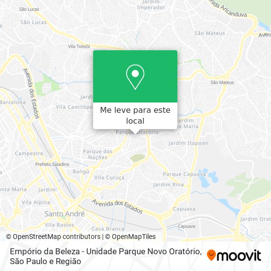 Empório da Beleza - Unidade Parque Novo Oratório mapa