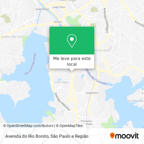 Avenida do Rio Bonito mapa
