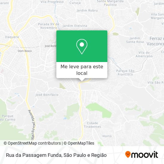 Rua da Passagem Funda mapa