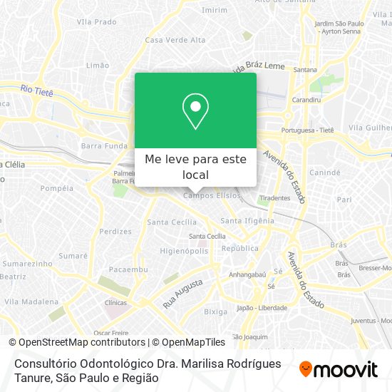 Consultório Odontológico Dra. Marilisa Rodrígues Tanure mapa