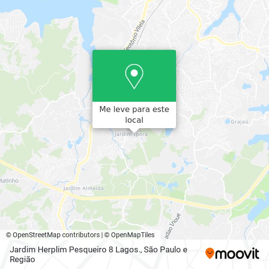 Jardim Herplim Pesqueiro 8 Lagos. mapa